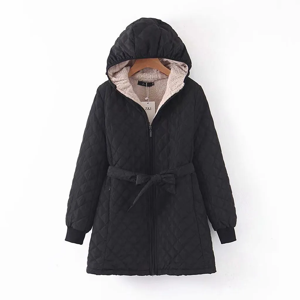 5 Colors Winter Warm Women Black Hooded Faux Fur Coat Jacket Fashion Army Green Slim Liner Cotton Coat Dropshipping Coats#J30