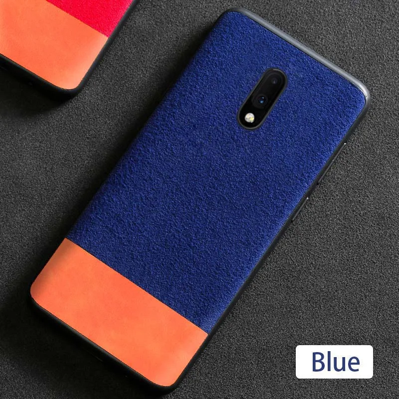 Чехол для телефона для Oneplus 7 7 Pro 6 6T Capas замша сшивание воловья кожа мягкий чехол из ТПУ