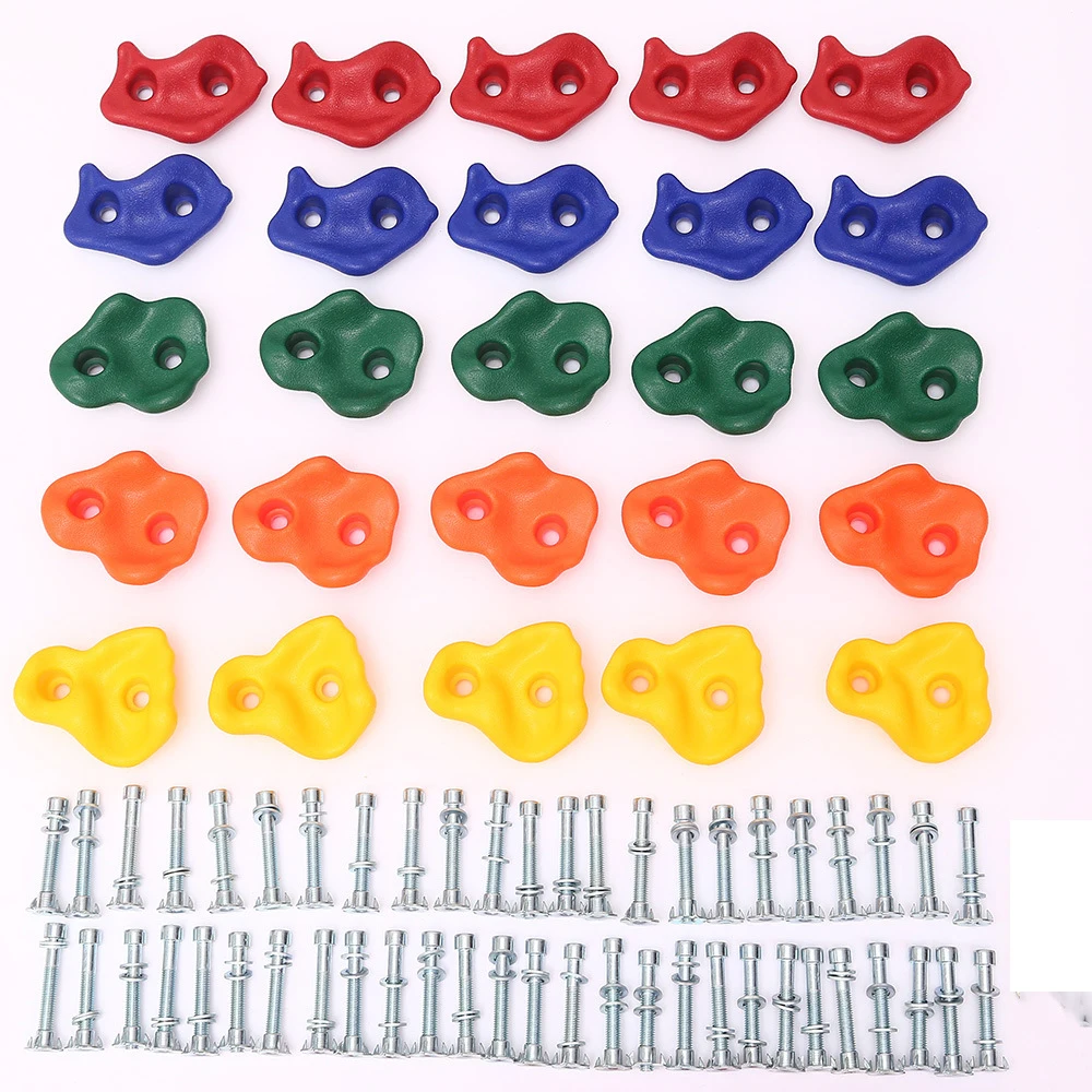 10 Pcs Toys for Kids Rock Plastic Wood Wall Climbing Stones Child Game Kids Toys Games Climbing Wall Hand Feet Holds Grip Kits