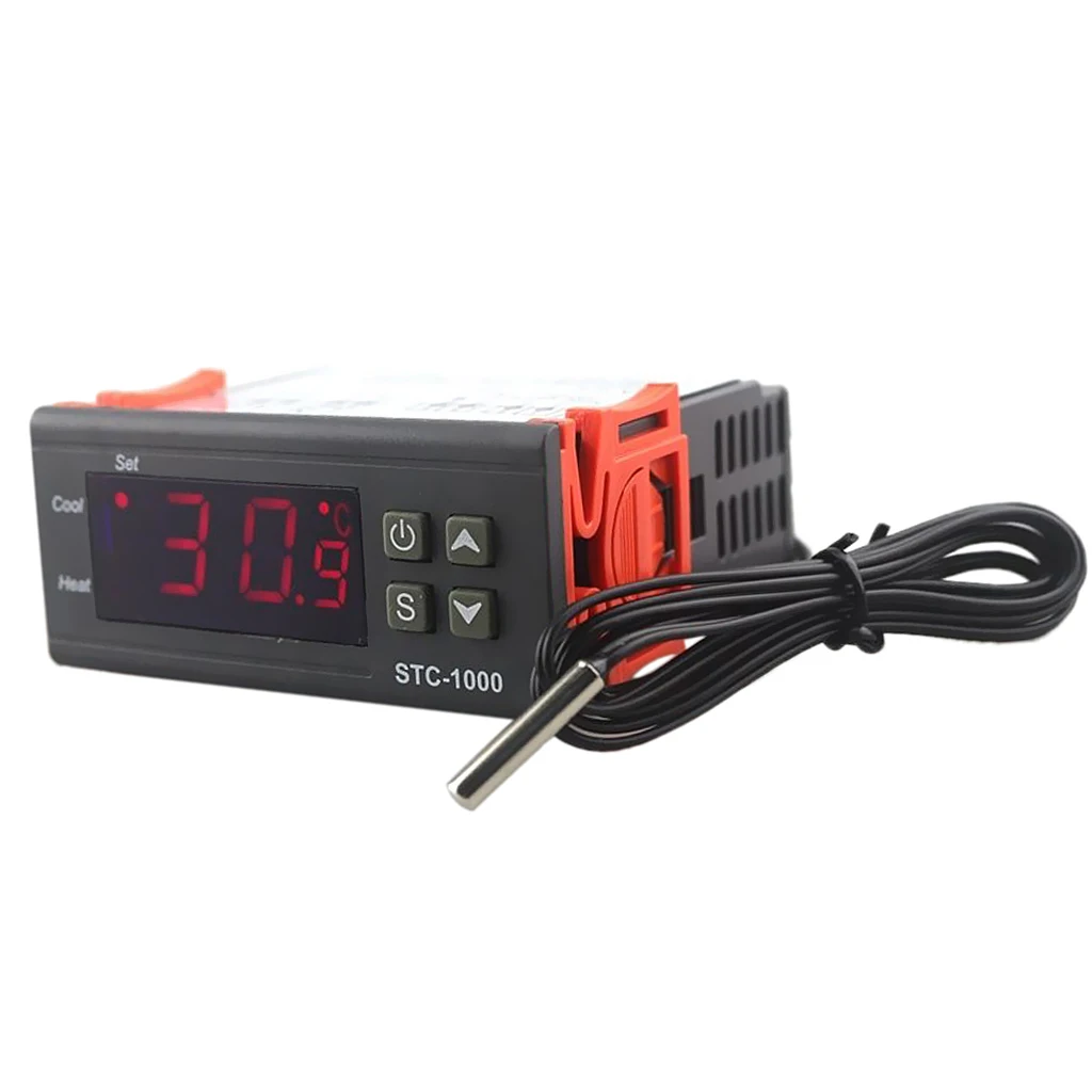 Temperature Controller STC-1000 Digital Outlet Thermostat Pre-wired 2 Stage Heating and Cooling Mode 12V 10A | Автомобили и