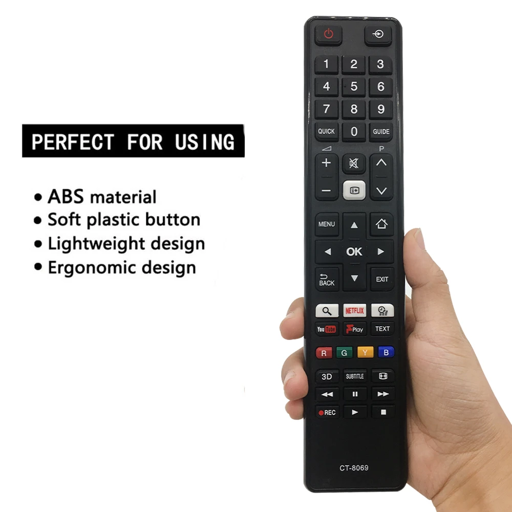 CT-8069 Replacement TV remote control For Toshiba  LCD HDTV 49U6663DB 32D3653DB 55U6663DB 49U5766DB