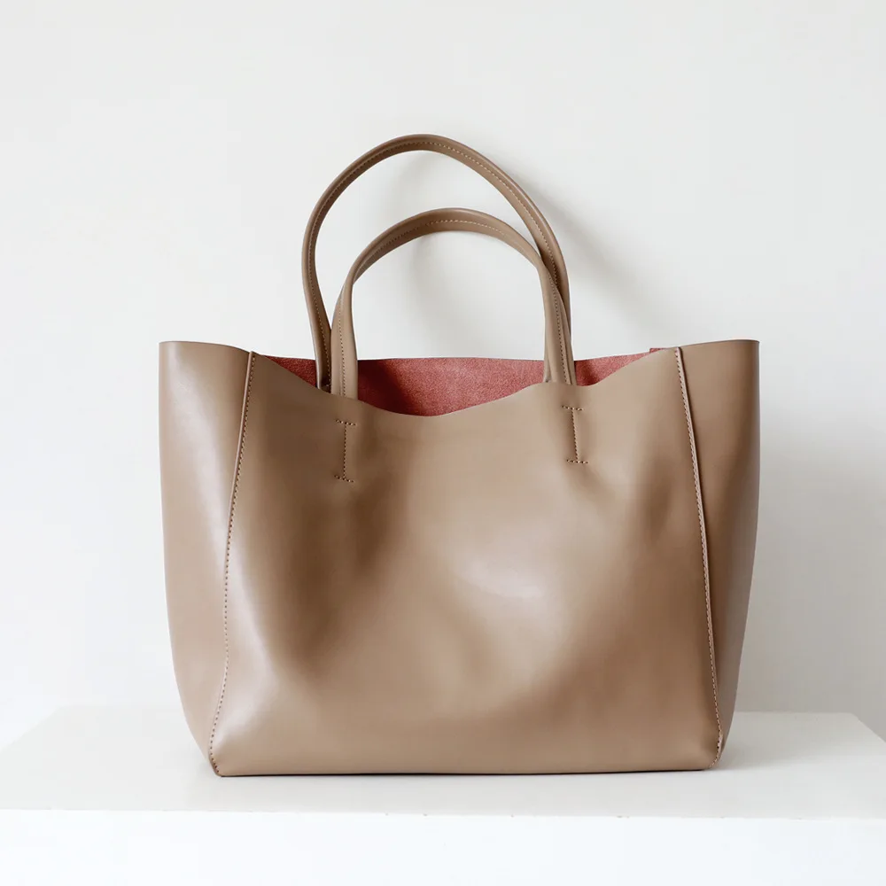 

2019 New Commuter Bag Shopping Bag Large Bag Leather Tote Bag