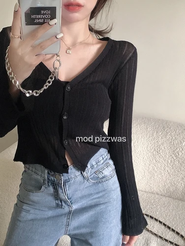 black cardigan