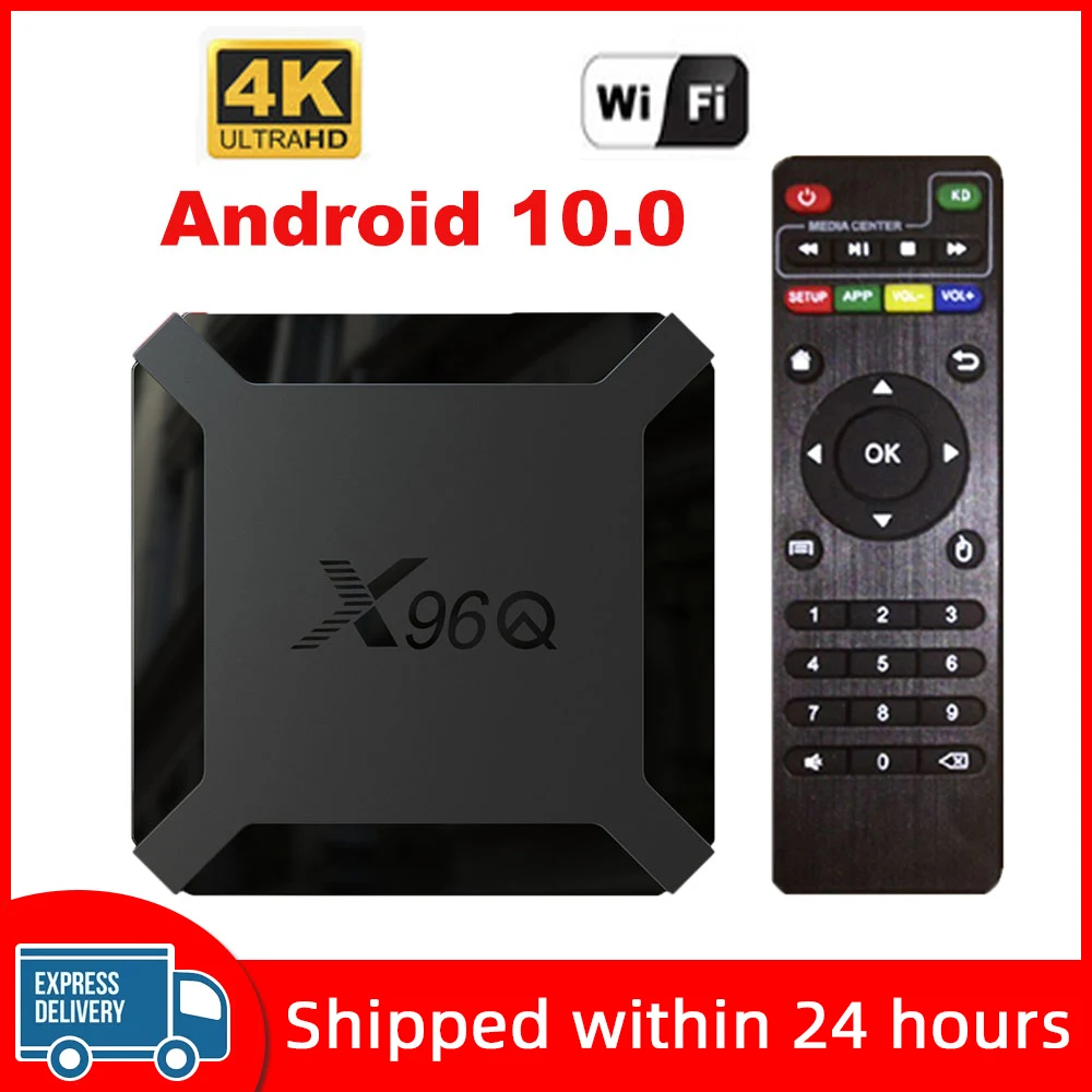 2021 новейшая Смарт ТВ-приставка x96q Android Amlogic S905W4 четырехъядерный x96 q 1 ГБ 8 2 Гб 16