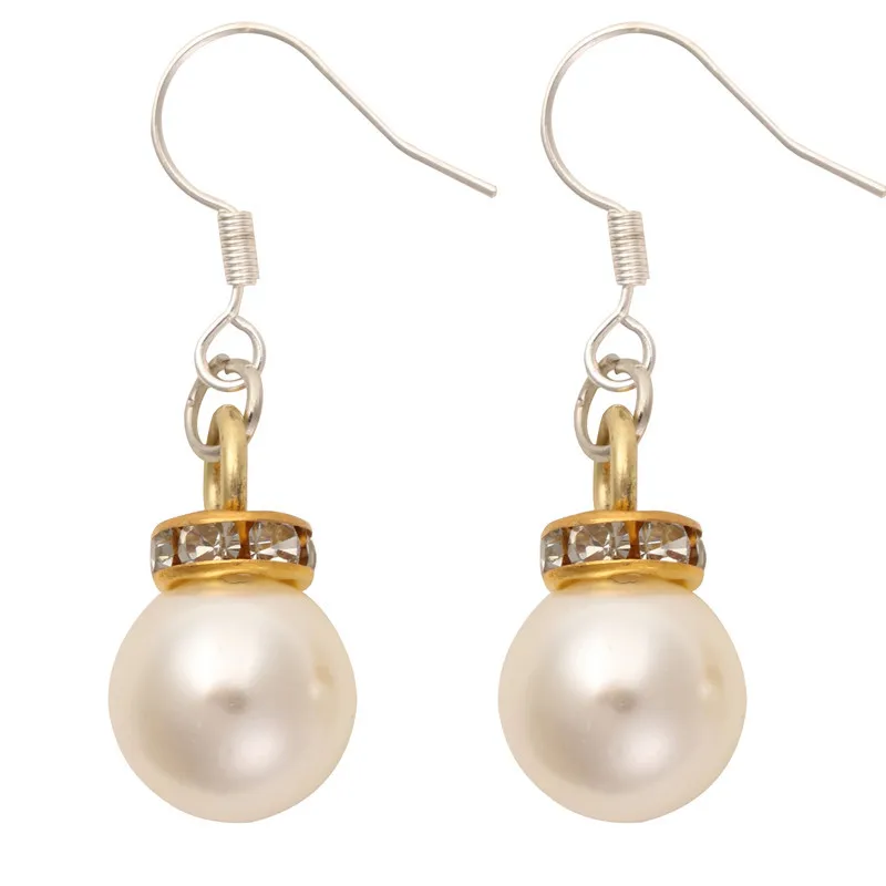 

Classic Imitation Pearl Earrings Geometric Round Pendant Earrings Women Simple Pendant Casual Party Jewelry Gift