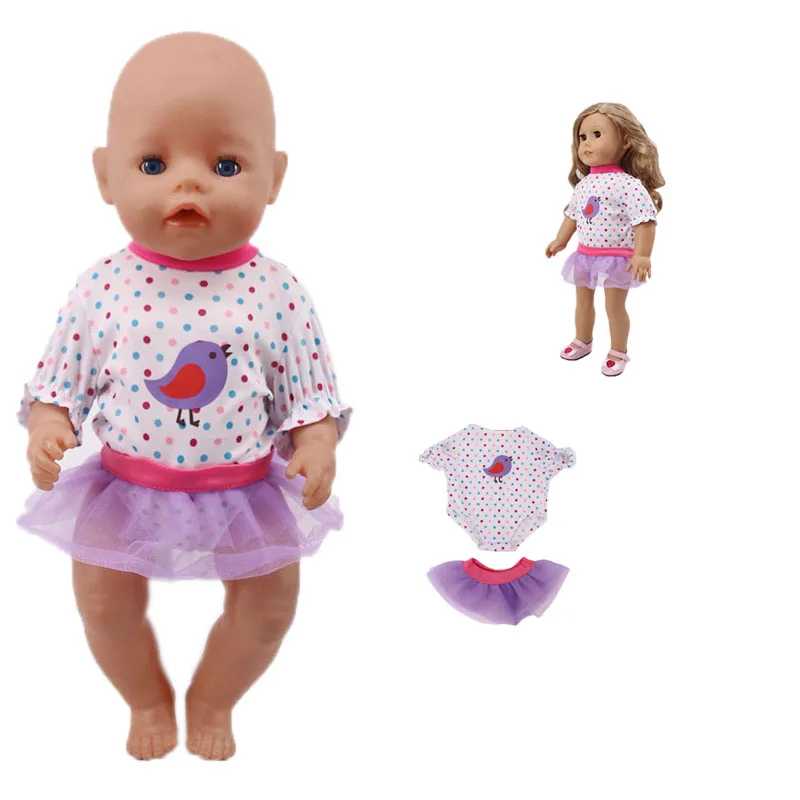 

New American doll clothes accessories swimsuit + skirt suit for 18-inch American doll and 43cm baby doll, generation, gift