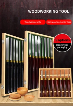 Price 8pcs/set HSS Lathe Chisel Set Woodworking Turning Tool Set HSS High Speed Steel Semicircle Knife Hand-held Wooden Turning Tool