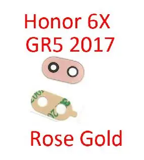 6X Rose Gold 2 шт./лот, для huawei honor 6X 7X 8X Y7 Pro Prime Y6 Y9 P20 P30 Lite GR5 задняя камера стекло объектив с клеем - Цвет: 6X Rose Gold