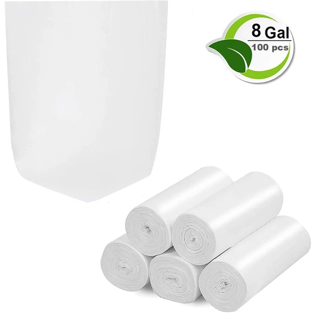 8 gallon compostable garbage bags, can be put into tall kitchen garbage bags,  trash can liner white(100 pcs 20-30 L) - AliExpress