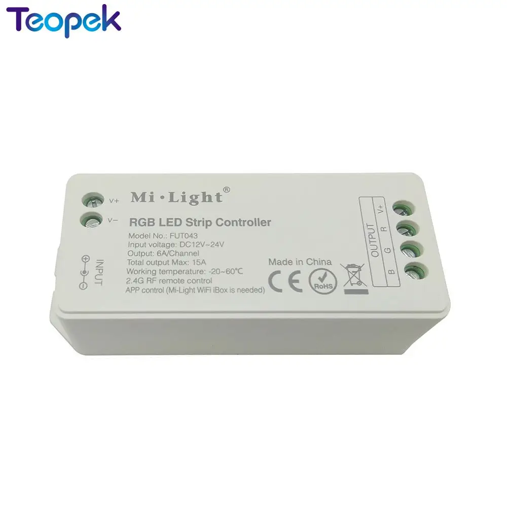MiBoxer FUT043 RGB светодиодный контроллер DC12V~ 24V AUTO-SYNC functio 2,4G беспроводной wifi смарт-панель Пульт дистанционного управления выключение