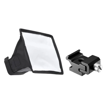 

5 Pcs Camera Cold Shoe Hot Shoe Flash Bracket Mount Adapter with 1/4 Tripod Screw for Light Stand Tripod & 1 Pcs 20X30Cm Flash S