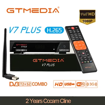 

GTMEDIA V7 PLUS DVB-S2 1080P HD Satellite Receiver+USB WIFI ACS ACM Russia DVB-T2 Decoder DVB T DVB T2 Satellite Receiver