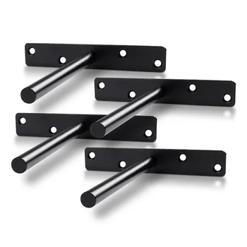 

Hot SV-Floating Shelf Bracket 4 Pcs Solid iron Blind Shelf Supports Brackets for Floating Wood Shelves