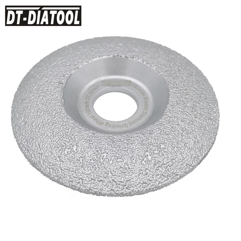 DT-DIATOOL 1pc Vacuum Brazed Diamond Grinding Disc Dry or Wet Grinding Wheel For Granite Marble Natural Stone Sanding Disc dt diatool 2pcs m14 thread dia14mm wet welded diamond crown segments drilling bits granite drill core bits marble stone hole saw