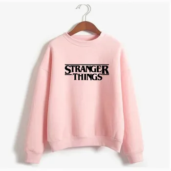 

Hoodies Stranger Things Women Hoodie Fleece Harajuku Sweatshirts Autumn Winter Hip Hop Letters Print Hoodies Sweatshirt
