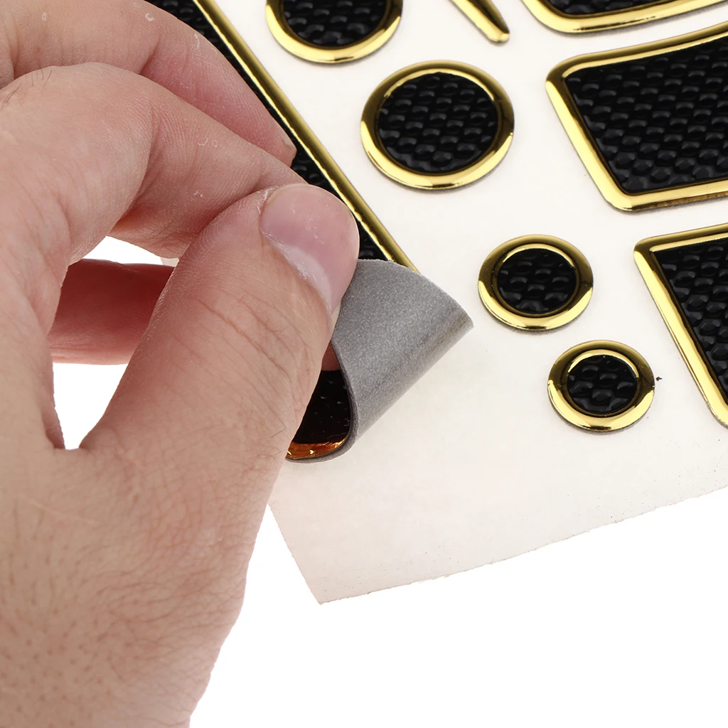 3D Carbon Fiber Look Motorcycle Sport Tank Gas Protector Pad Sticker Universal Fit