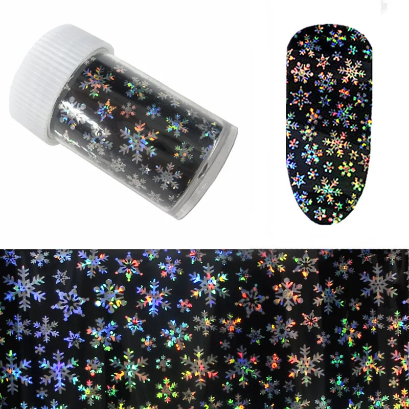 Christmas Season Manicure Symphony Snowflake Star Stickers Black Snowflake Star Stickers Transfer Printing 4 Cm* 100 Cm