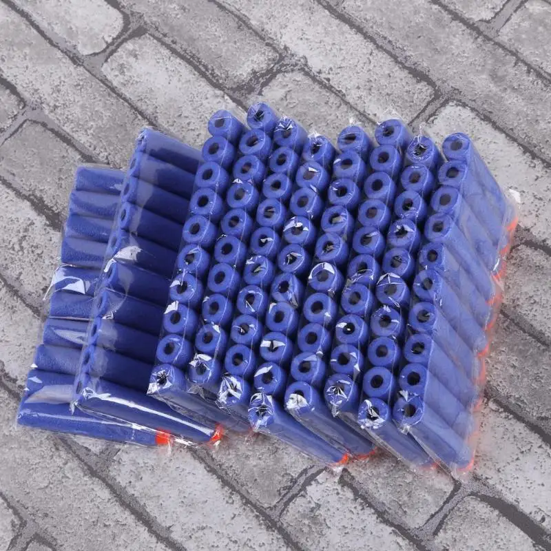 100 шт. синяя пуля с подбивкой АВТОСБРОС электрическая мишень для игрушки Nerf полые
