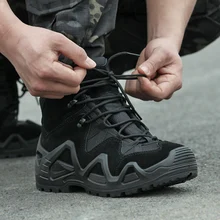Армейские фанаты, боевые тактические сапоги, походная обувь, Мужская Уличная обувь для охоты, альпинизма, водонепроницаемые Нескользящие высокие военные ботинки