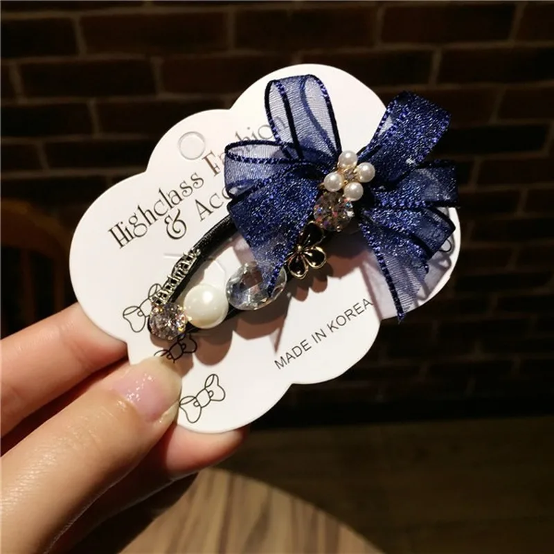 2019 новые корейские стразы заколка для волос японская и Корейская челки утка