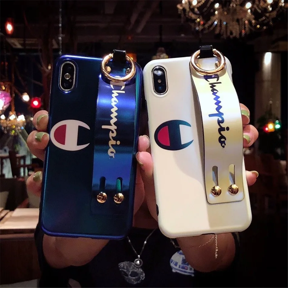 

11 Pro X XS XR Max 6 7 8 Plus Fashion Champions Phone Case Cover For iPhone Soft silicone Protective shell with RingHolder