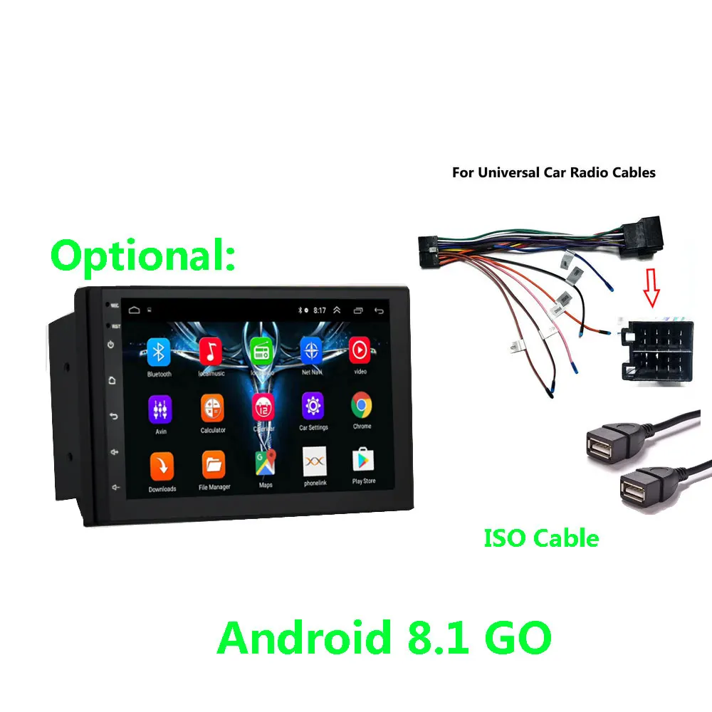 Skup Android 8.1 2 Din radio samochodowe multimedialny odtwarzacz wideo uniwersalny auto stereo GPS mapa dla volkswagena Nissan Hyundai Kia toyota CR V