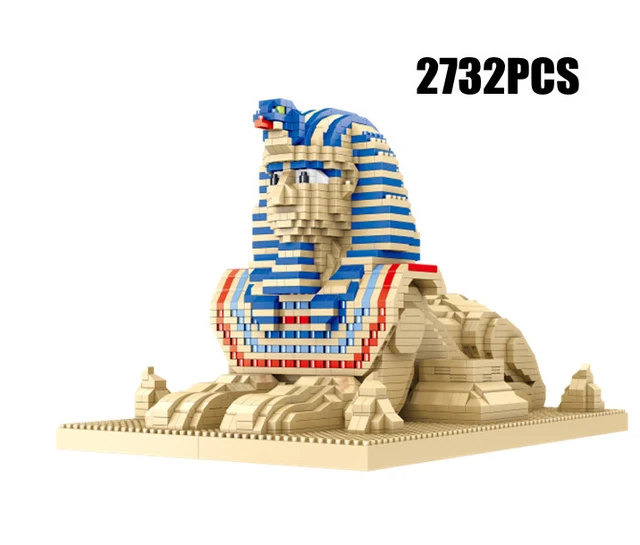 World Architecture Mini Building Blocks Egypt Pyramid Sphinx Model DIY Micro Diamond Bricks Toy for Children Gifts with no box