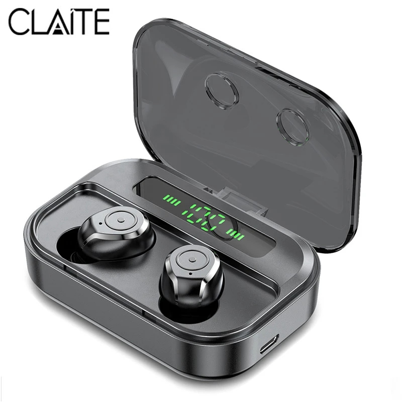 CLAITE M7S TWS беспроводные Bluetooth наушники 5,0 Hi-Fi стерео наушники IPX7 настоящая Водонепроницаемая игровая гарнитура с шумоподавлением с микрофоном