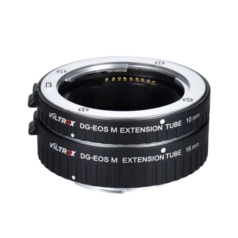 Viltrox DG-EOS М Автоматическая удлинительная трубка 10 мм и 16 мм Автофокус для Canon EF-M крепление серии беззеркальных камер и объективов