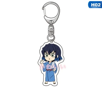 

2020 NEW Anime Demon Slayer: Kimetsu No Yaiba Key Chains Two-sided Keychain Cosplay Acrylic Pendant Keyring
