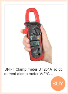 UNI-T цифровой клещи мультиметр UT201 ЖК-клещи AC DC напряжение токовые клещи сопротивление Авто диапазон клещи