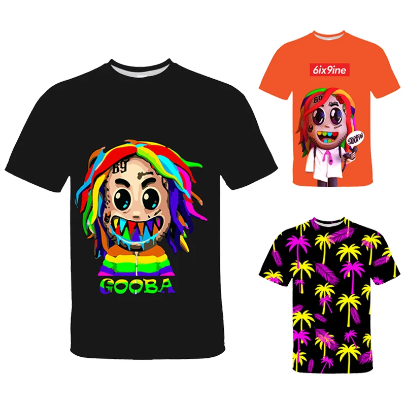 

Gooba 6ix9ine 3D Print T-Shirt Gooba 69 TShirt American Rapper 6ix9ine Short Sleeve Tee Men Women Casual Streetwear Hip Hop Tops