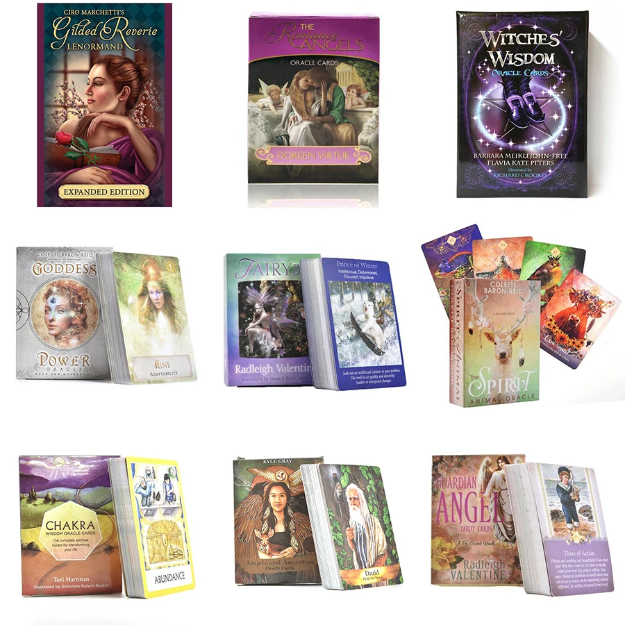 

24Styles Oracle Cards Deck English Mysterious Fate Divination Tarot Cards Board Games Women Family Holiday Party Playing Cards
