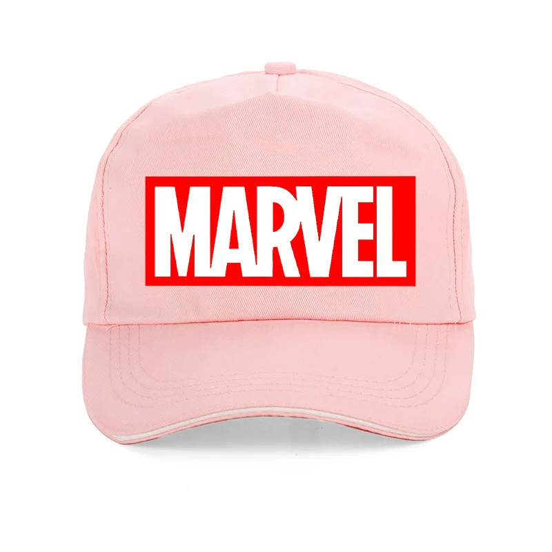 Бейсболка с супергероями Marvel, унисекс, бейсболка, хлопковая Регулируемая Кепка в стиле хип-хоп с принтом «мстители» - Цвет: Розовый