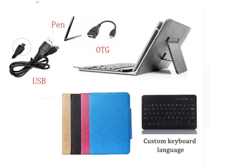 

Removable Bluetooth Keyboard Case for Samsung Galaxy Tab A A2 10.5 2018 T590 T595 SM-T590 Tablet Keyboard Stand Cover Shell +Pen