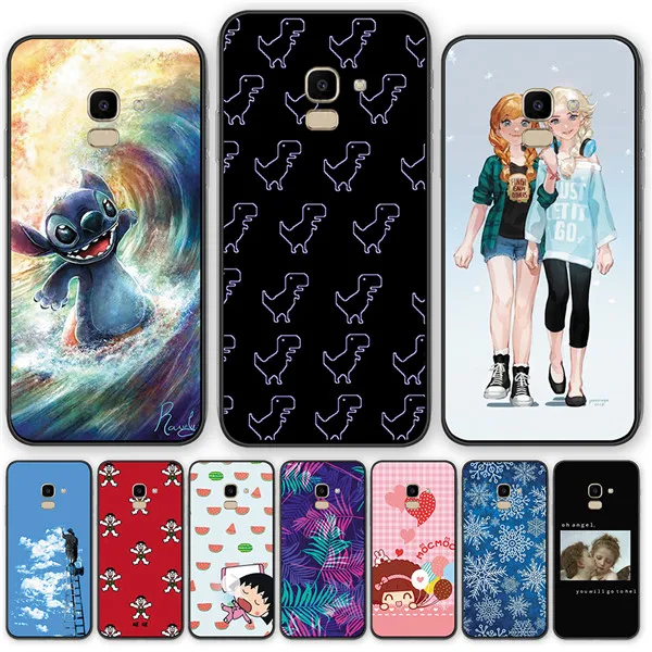 

Cute Flower Leaves Silicone TPU Phone Case For Samsung Note5 S8plus Popular Anime soft back Phone Case For Galaxy J6 2018 J210