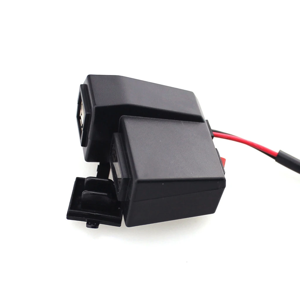 Motorcycle Twin USB Power Supply Socket Adaptor 12v Weatherproof + Red LED Digital Voltmeter