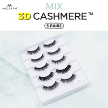 

MIZ BARN 5 Pairs MIX-3D CASHMERE Faux Mink Lashes Sets Fluffy Natural Wispy Fake Eyelashes Volume Soft False Luxury Eyelash Cils