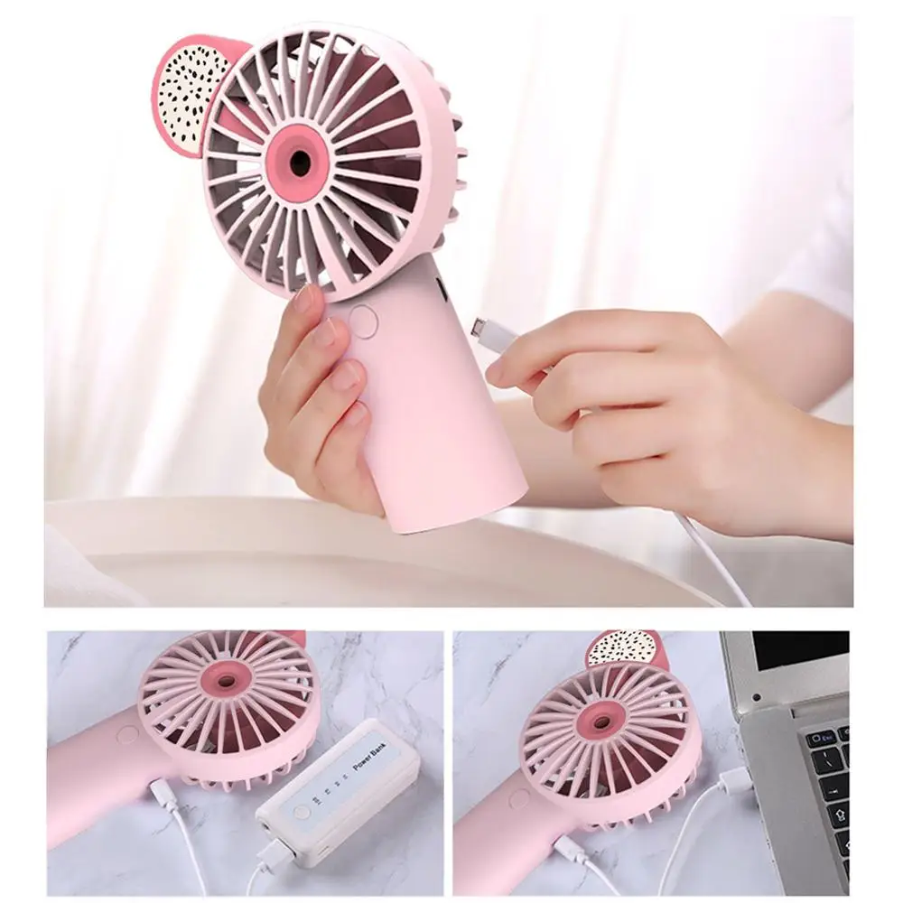 Mini Fan Usb Standing Rechargeable Fan Portable Air Humidifier Water Mist Fan Hand Held Air Cooler for Outdoor Office Home