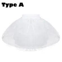 Белого цвета для маленьких девочек, платья для малышей vestidos вечерние Hoopless 3-х слойная чистая кринолин без застежки для девочек, держащих букет невесты; свадебное платье