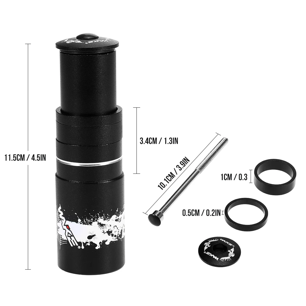 180mm Bike Fork Stem Riser Extender Extension Bicycle Cycling Bike Stem Head Up Raiser Handlebar Riser Adapter Aluminum Alloy