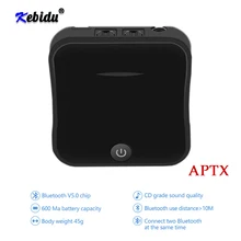 Kebidu Горячая Bluetooth 5,0 передатчик приемник беспроводной aptX HD оптический Toslink аудио 3,5 мм Aux/RCA& amp адаптер для ТВ/наушников