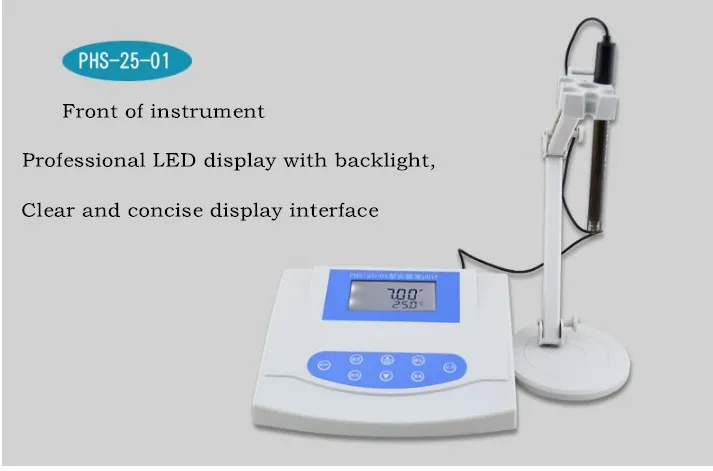 PHS-25/PHS-3C/измеритель кислотности Высокоточный прибор для измерения щелочности кислоты с добавкой температуры - Цвет: PHS-25-01