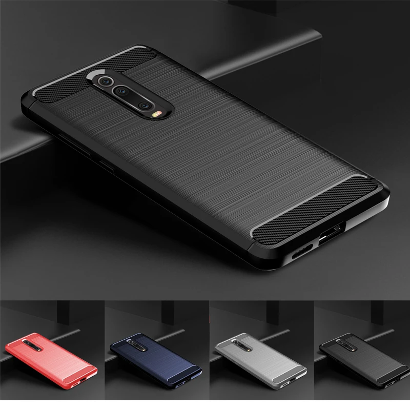 

Whyes For Xiaomi Redmi K20 Pro Carbon Fiber Soft TPU Heavy ShockProof Silicone Phone Case For Xiaomi Redmi 7A Case Cover