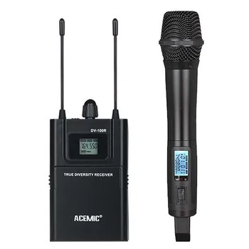 

DV-100H UHF True diversity Wireless Mic handheld Microphone DSLR/DV