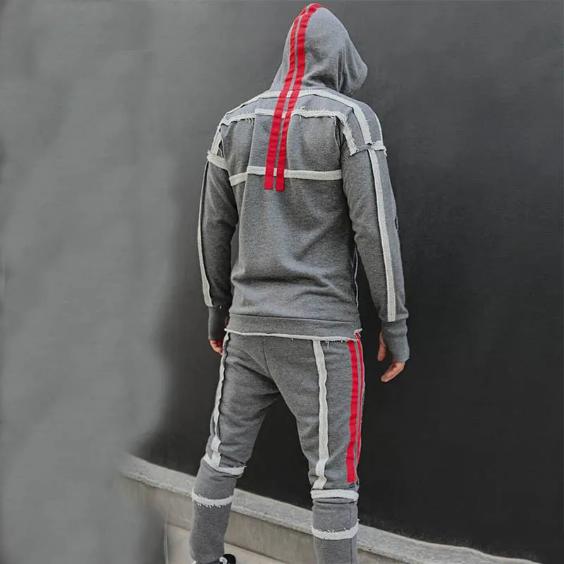 new sporting suit Men Hoodies Sets Mens Gyms Sportswear Jogger Male tracksuit suit Hip hop Hoodie+Sweatpants