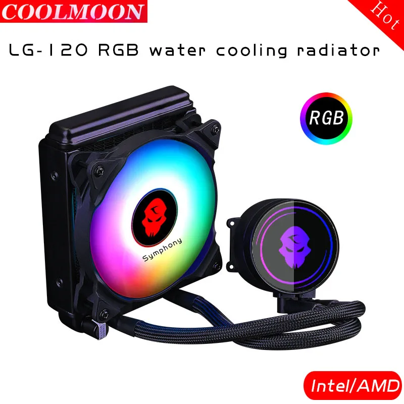 

COOLMOON LG-RGB120 Water-Cooled Radiator CPU Integrated Single Row Water Cooling Set Multi-Platform CPU Radiator