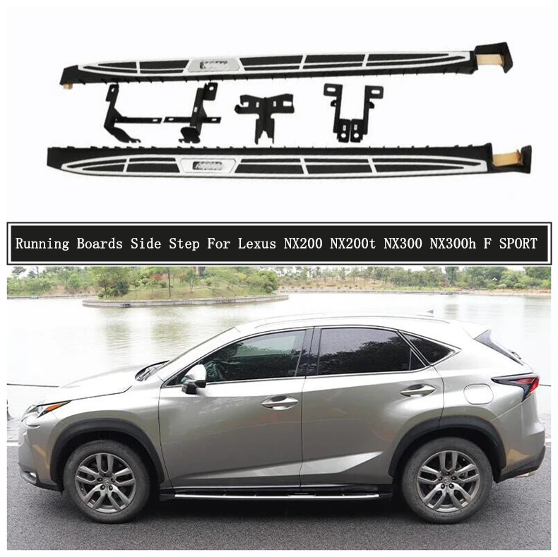 2PCS Running Boards fits for Lexus NX200 NX300h 2015-2020 Side Step Nerf Bars