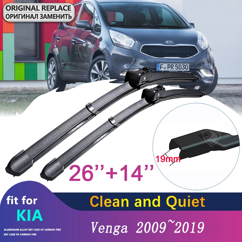 For Kia Venga 2009~2019 Car Wiper Blade Yn Windscreen Wipers Car Accessories 2010 2011 2012 2013 2014 2015 2016 2017 2018 - Wipers - AliExpress