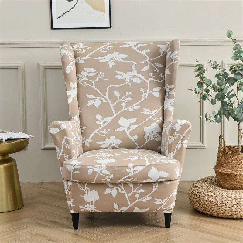 Floral Printed Wing Chair Cover 60 Chair And Sofa Covers